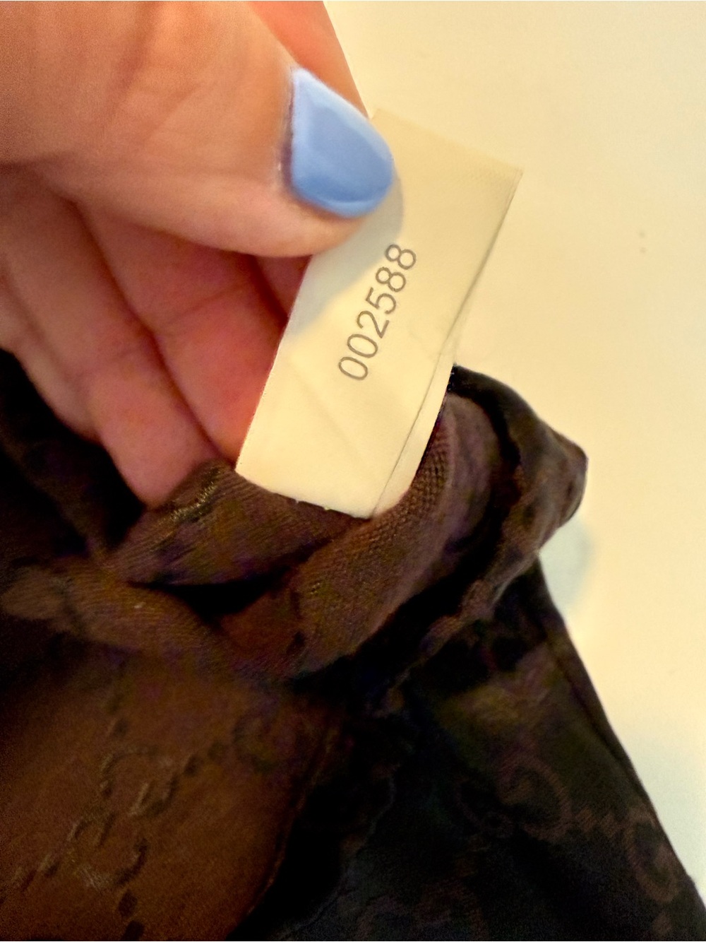 Authentic Vintage Gucci GG Monogram Silky Brown Satin Drawstring Dust Bag - Picture 3 of 6
